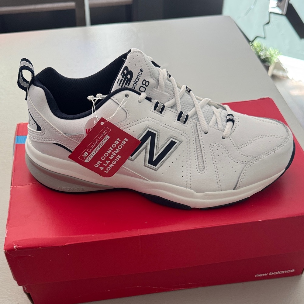 New Balance White and Black Athletic Shoes